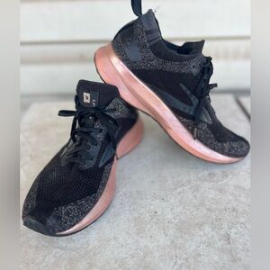 Brooks Women's Black and Rose Gold Athletic Shoes